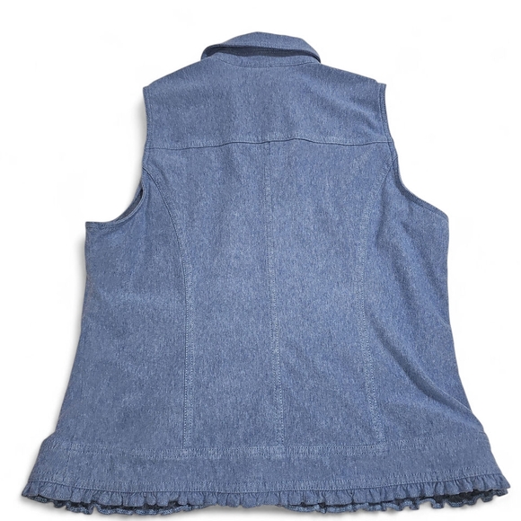 Women’s Drapers & Damon’s Petite Vest – Size Petite Medium – Denim Look Soft - Picture 7 of 7